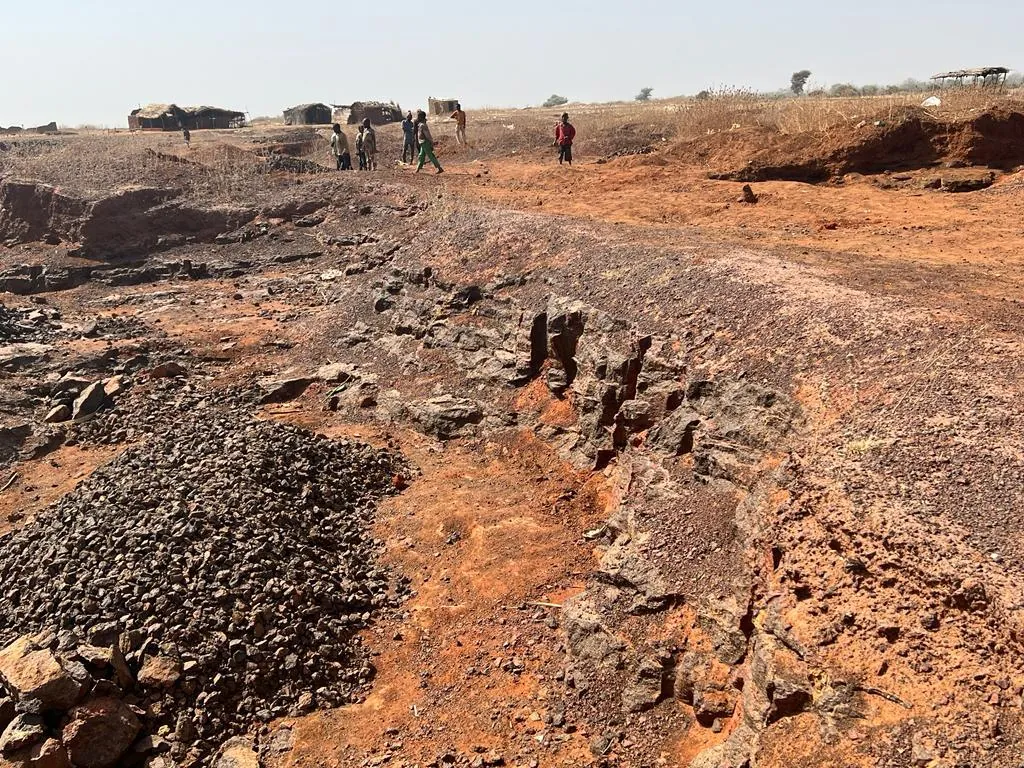 Exploration trench cut through laterite